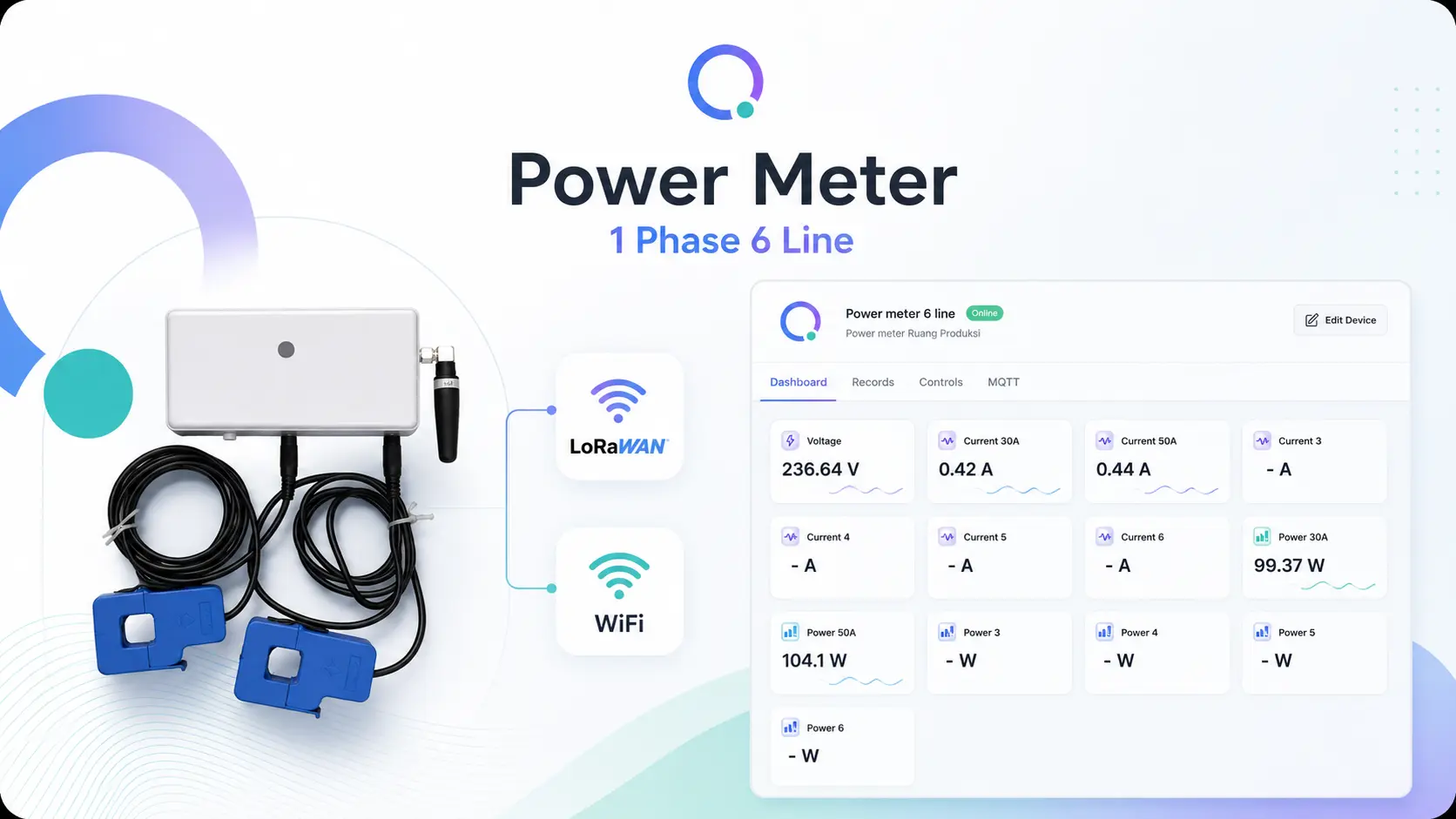 Six-Line Power Meter device reference
